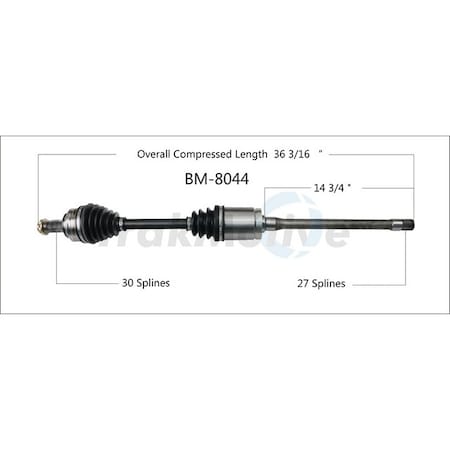 Surtrack Axle Cv Axle Shaft, Bm-8044 BM-8044